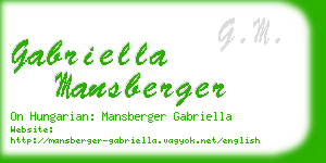 gabriella mansberger business card